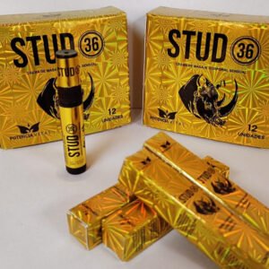 Rhino caja dorada y plateada